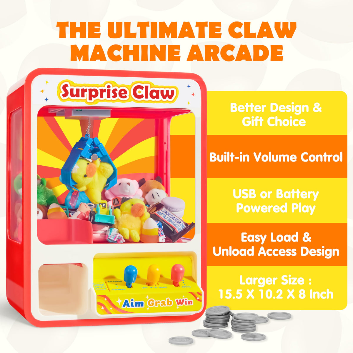 Claw Machine Arcade Toy with LED Light V45595