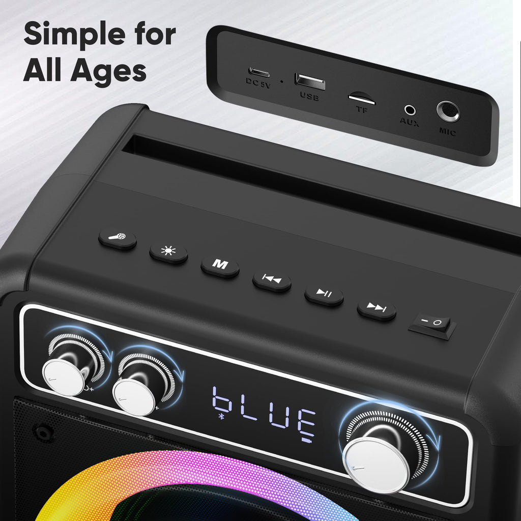 Karaoke Machine with 2 Wireless Mics X586