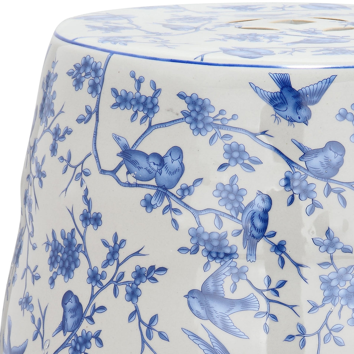 Blue Ceramic Garden Stool F5730