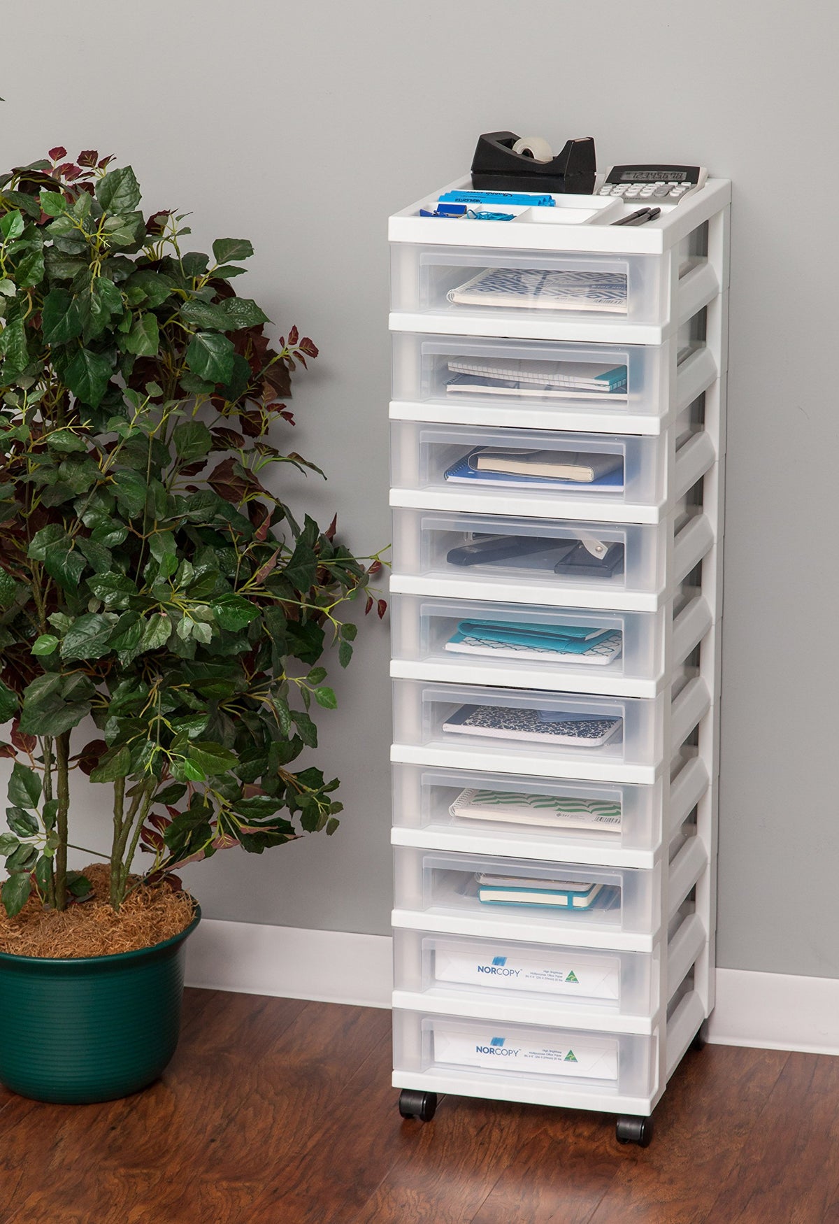 10 Drawer Rolling Storage Cart D7935