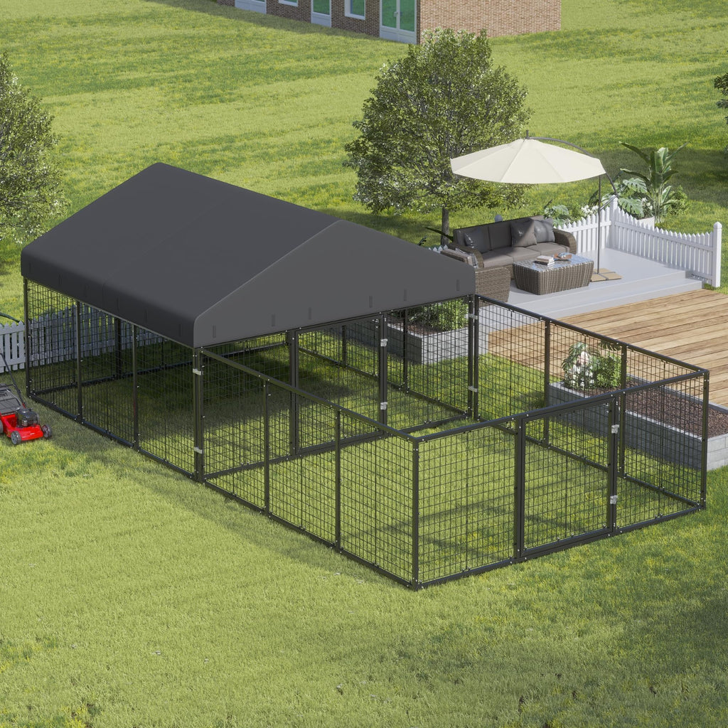 Outdoor Dog Kennel with Dog Fence B280